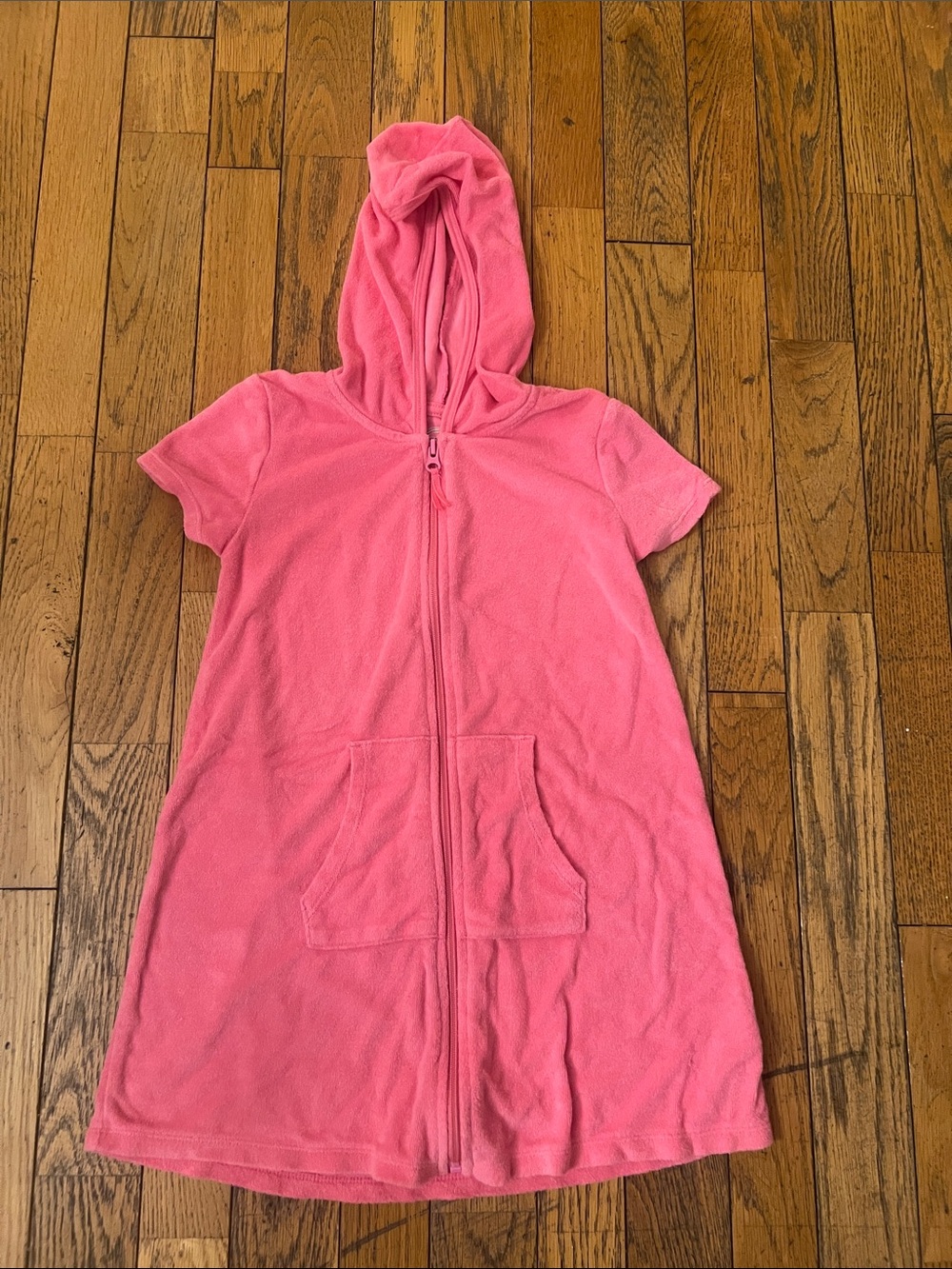 wonder nation Pink Hooded Short Sleeve Swim Coverup